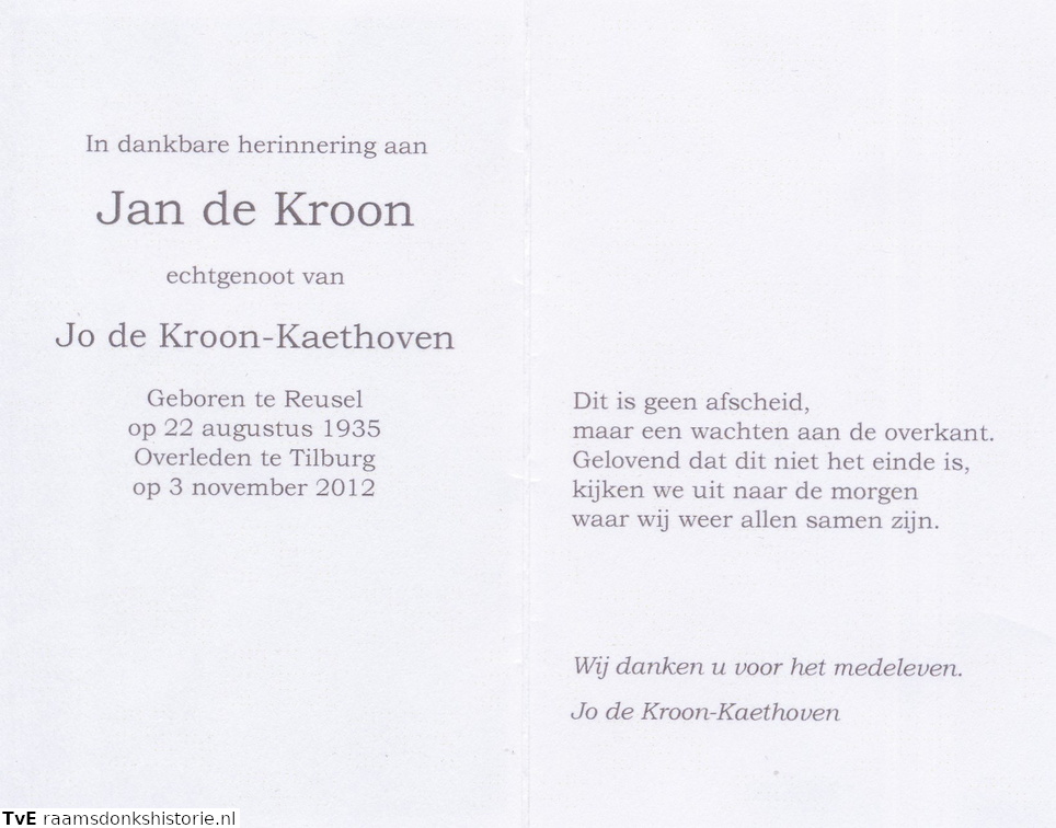 Jan de Kroon- Jo Kaethoven